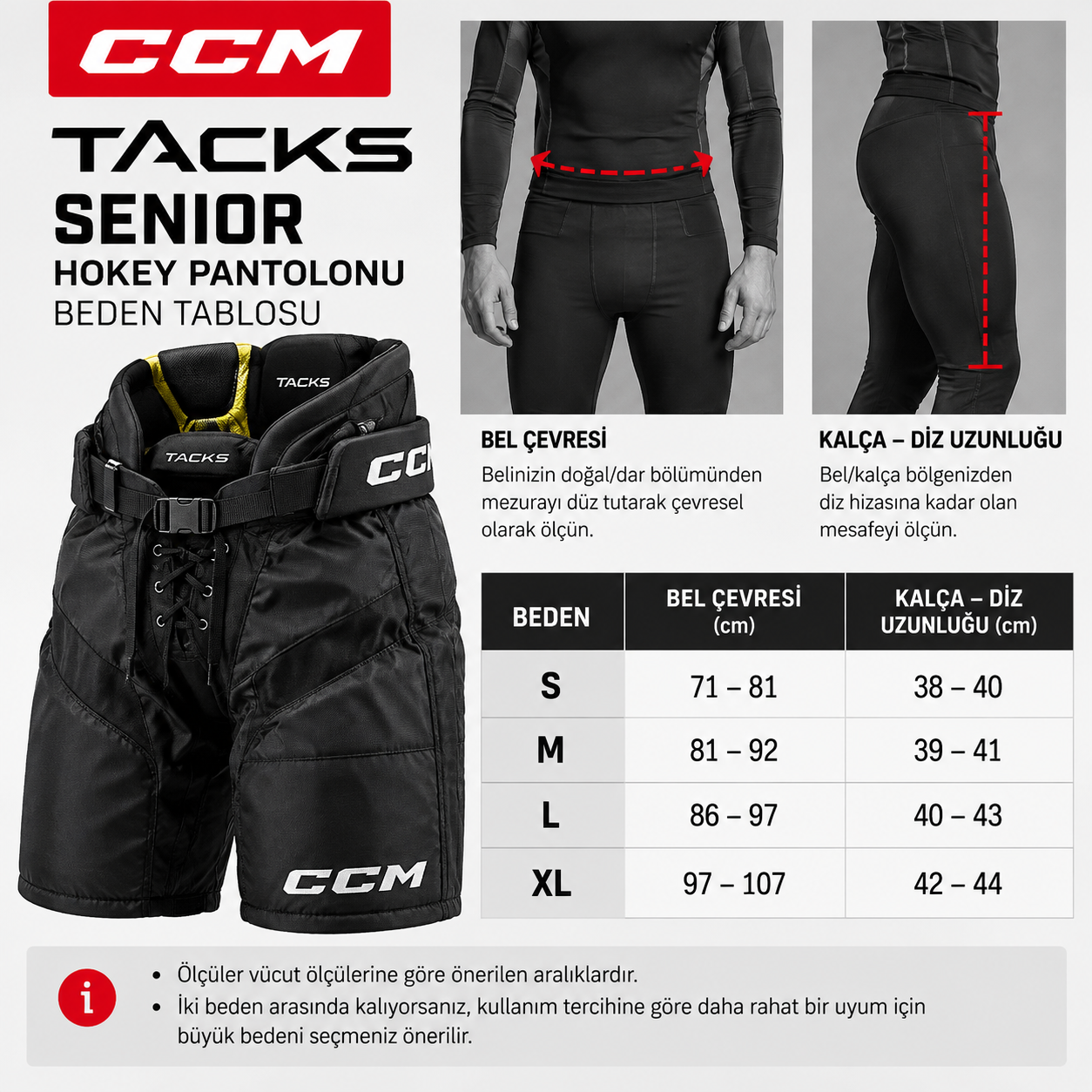 CCM Tacks Senior Buz Hokeyi Pantolonu – Siyah