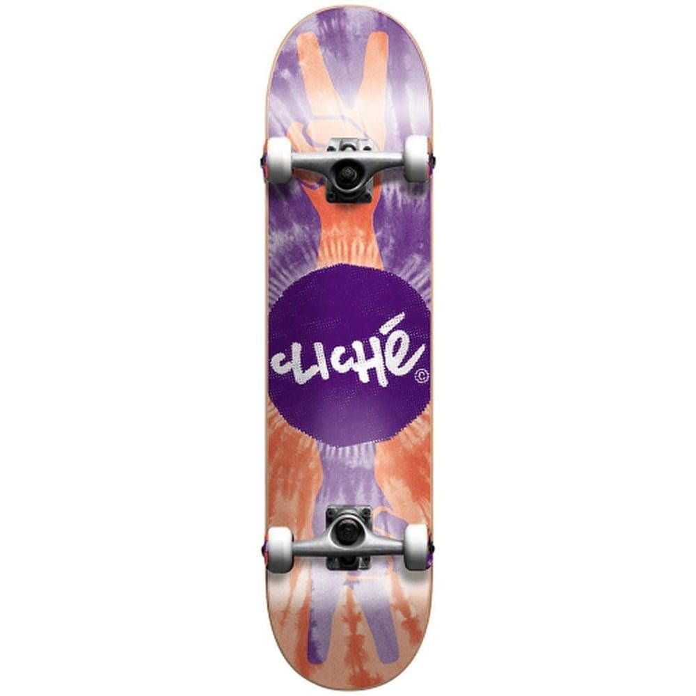 Cliche 8.0 Peace Purple Red Skateboard Kaykay