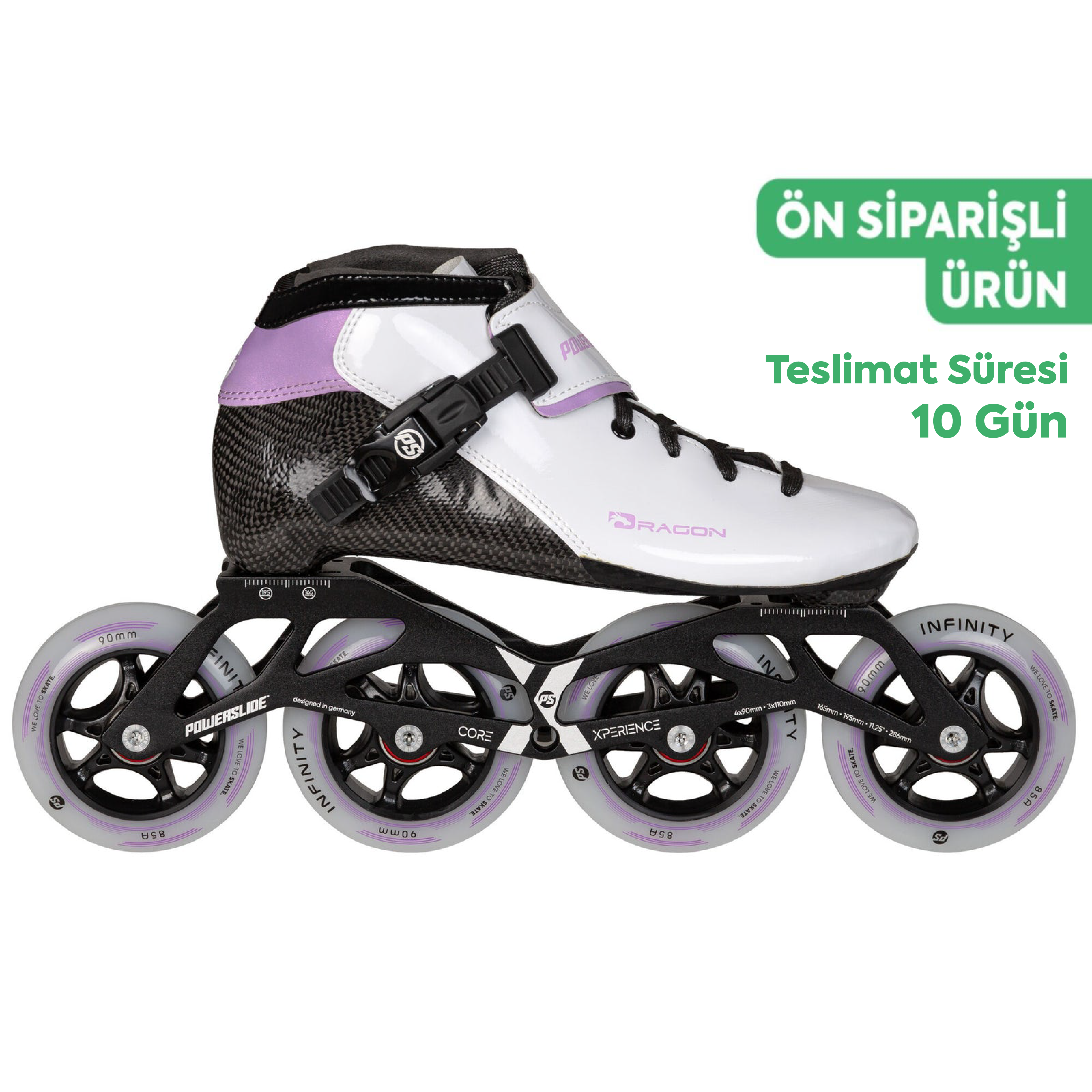 Dragon White 90 Racing Paten