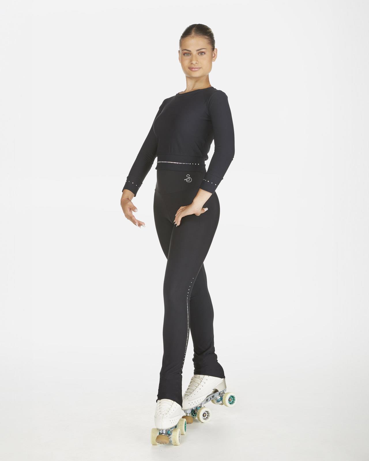 Sagester Kristal Sıralı Buz Pateni Crop Top