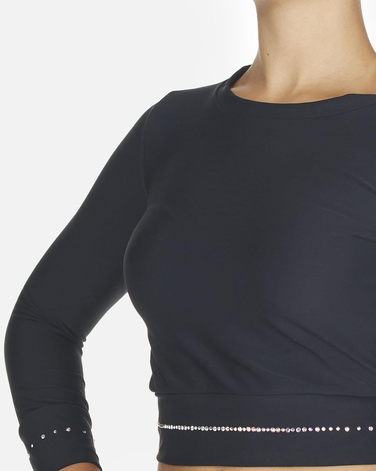 Sagester Kristal Sıralı Buz Pateni Crop Top