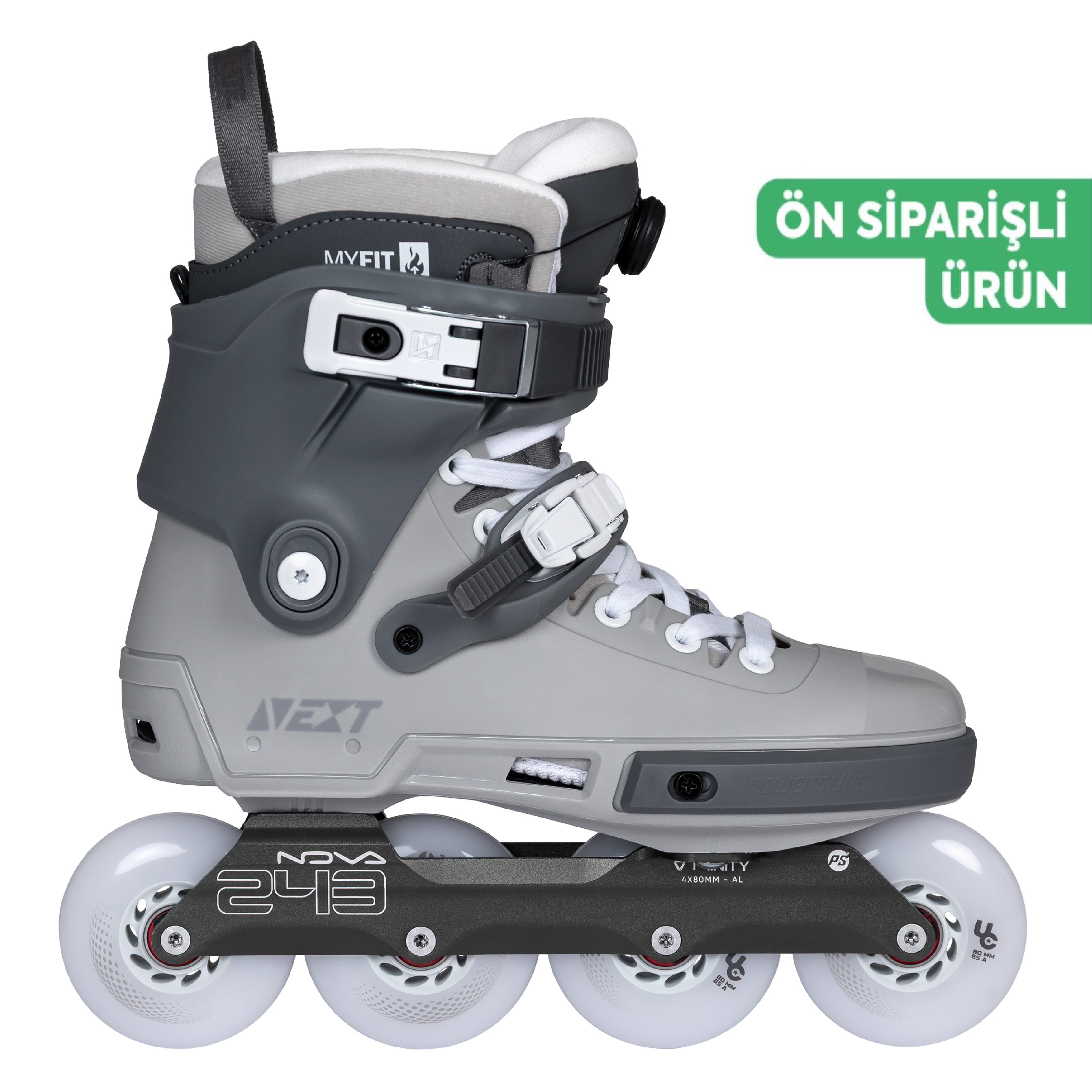 Powerslide Next 2.0 80 PDS Asphalt Grey Urban Paten