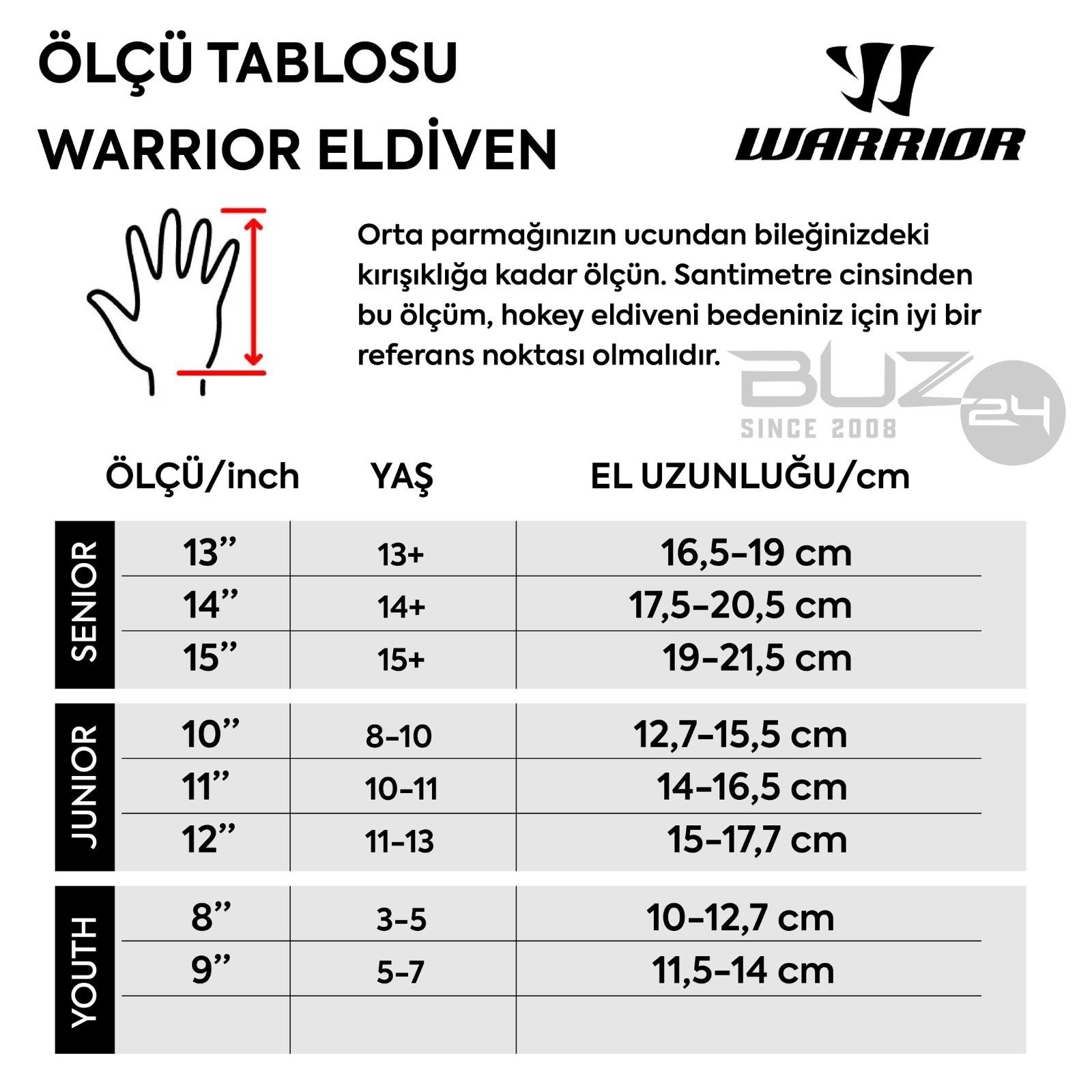 Warrior Alpha LX 20 Junior Eldiven Kırmızı/Beyaz 12