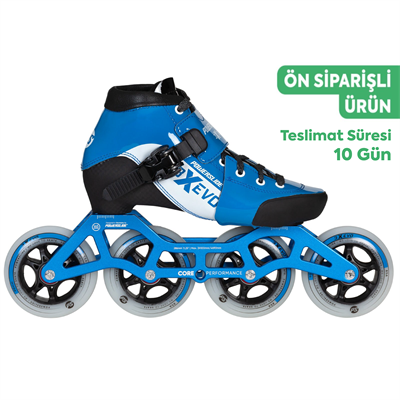 3X adj. Evo Blue / White Racing Paten