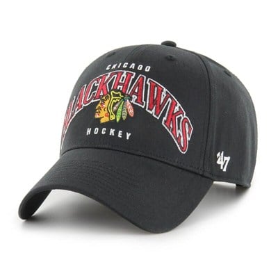 47 Brand NHL Chicago Blackhawks Broadfield MVP Şapka – Siyah
