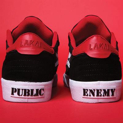 Lakai Cambridge - Public Enemy Black/Red Suede