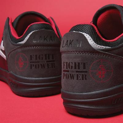 Lakai Telford Low - Public Enemy Black Charcoal Suede