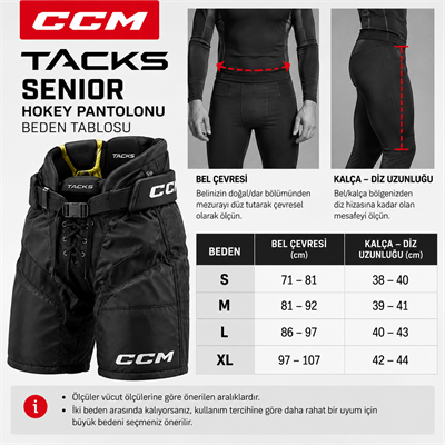 CCM Tacks Senior Buz Hokeyi Pantolonu – Siyah