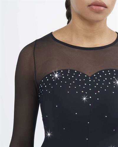 Sagester Kalp Yakalı Buz Pateni Elbise