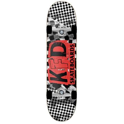 KFD 8.0 Checker Ransom Young Gunz White Skateboard Kaykay
