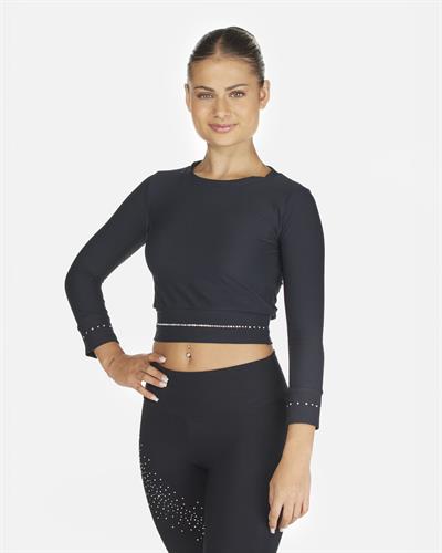 Sagester Kristal Sıralı Buz Pateni Crop Top