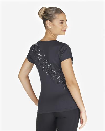 Sagester Spiral Motifli Kristalli T-Shirt