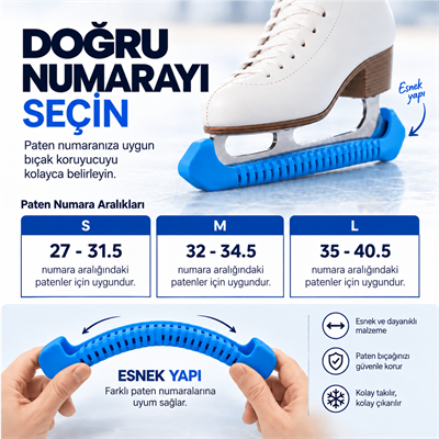UNDERICE Flex Esnek Figür Paten Bıçak Koruyucu