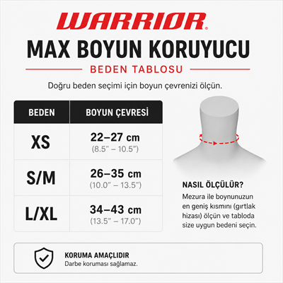 Warrior Max Kesilmeye Dayanıklı Hokey Boyun Koruyucu