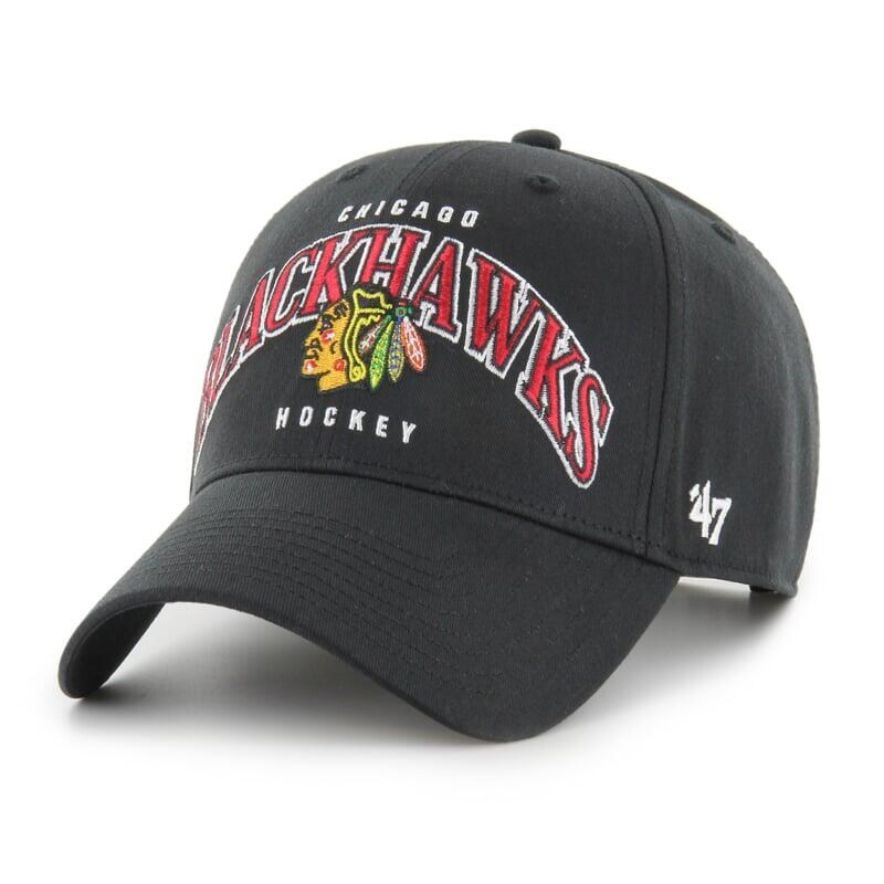 '47 Brand NHL Chicago Blackhawks Broadfield MVP Şapka – Siyah