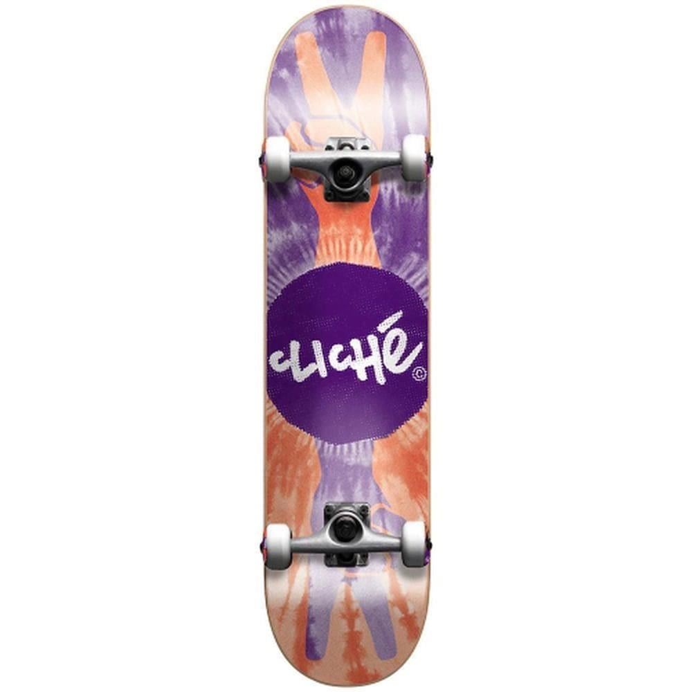 Cliche 8.0 Peace Purple Red Skateboard Kaykay