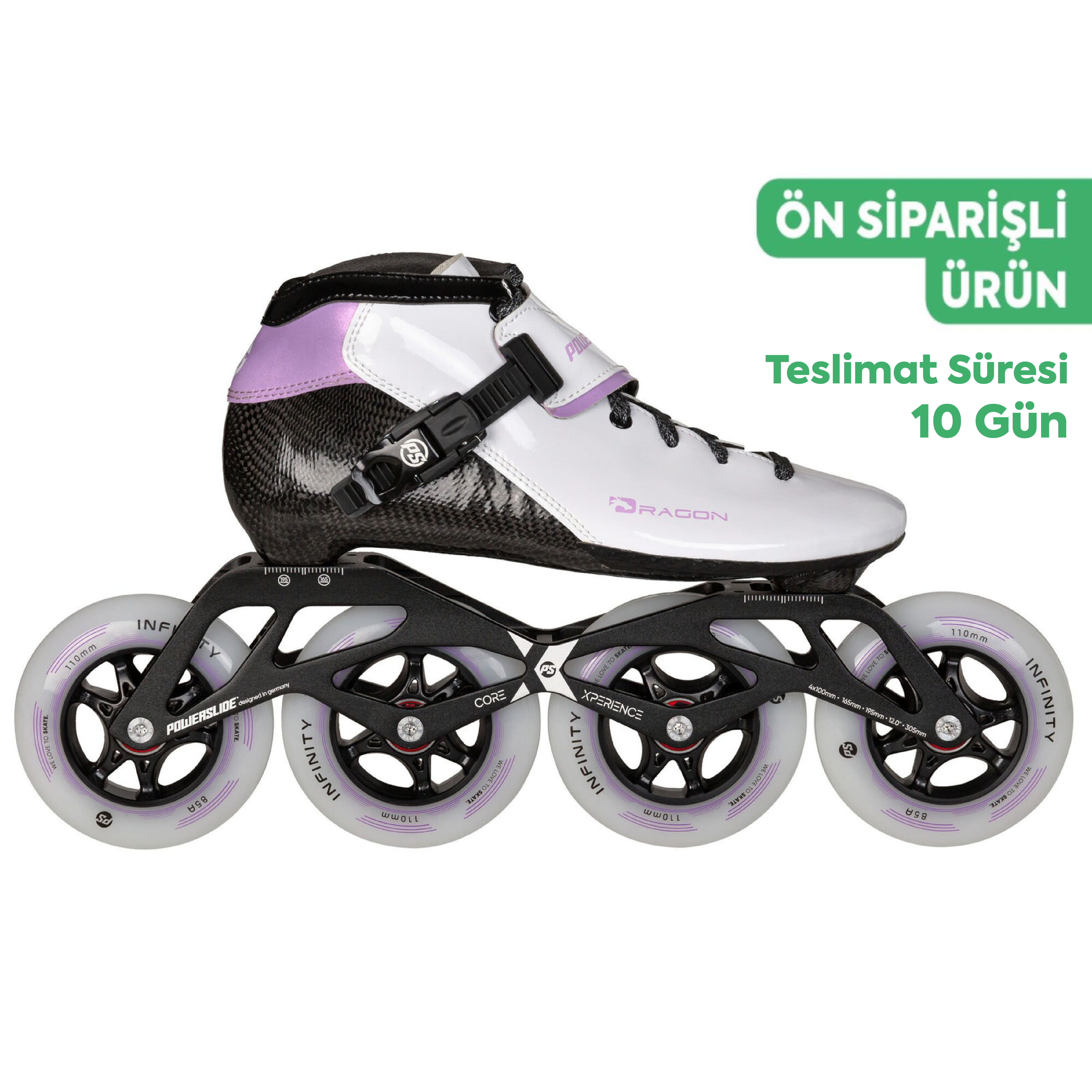 Dragon White 110 Racing Paten