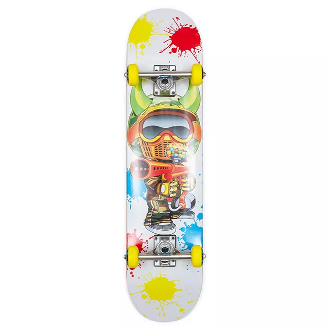 Speed Demons 8.0 Paintballer White Skateboard Kaykay