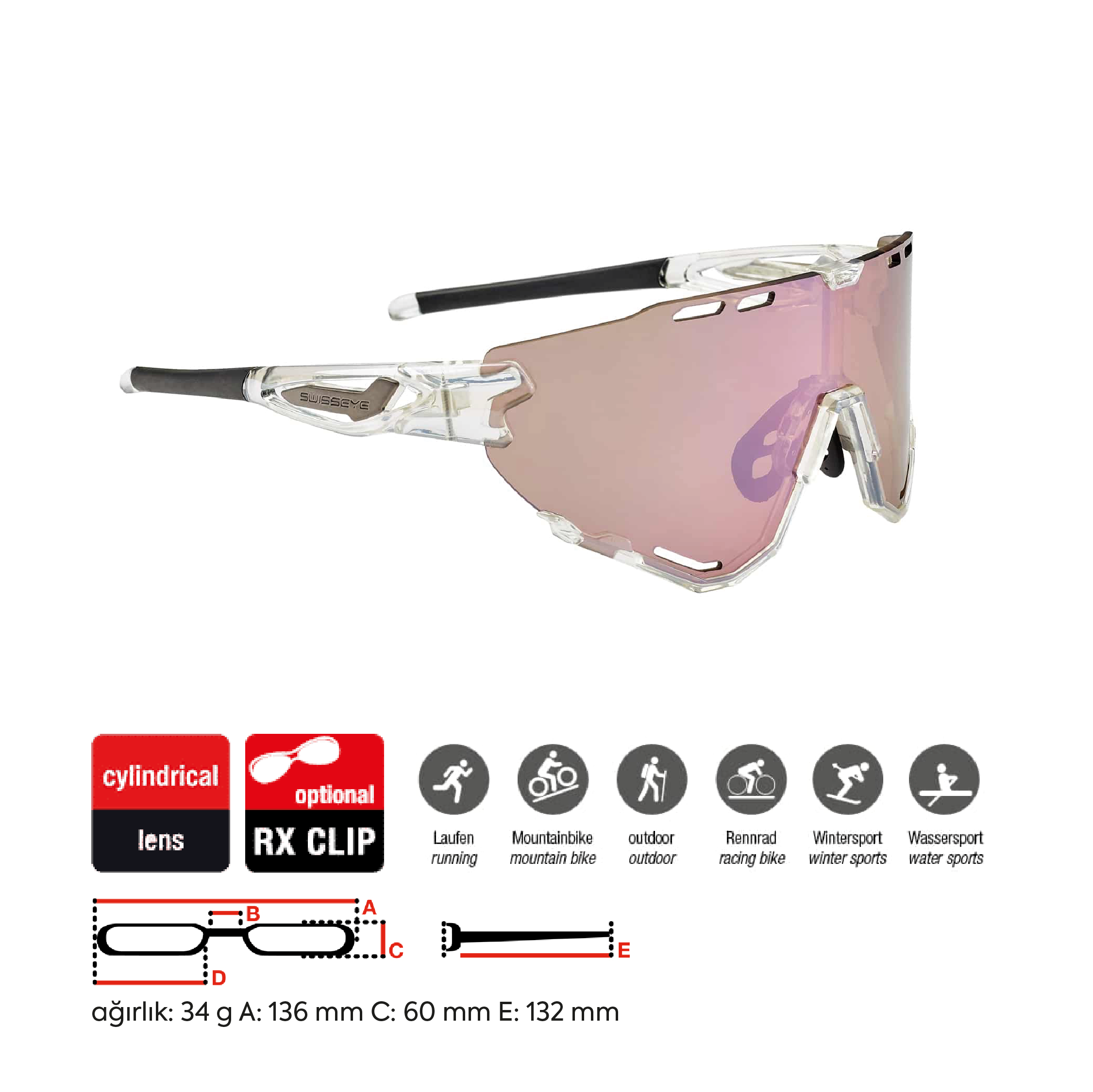 Swiss Eye Mantra Shiny Laser Crystal