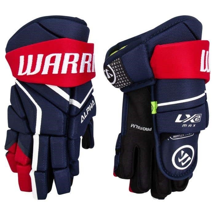 Warrior LX2 Max JUNIOR Hokey Eldiveni I NAVY/RED
