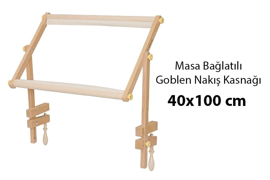 Şirin Kasnak Fantezi Mengene Sistemli Masa Bağlantılı Goblen Nakış Kasnağı 335-100