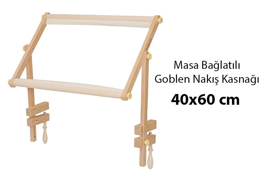 Şirin Kasnak Fantezi Mengene Sistemli Masa Bağlantılı Goblen Nakış Kasnağı 335-60