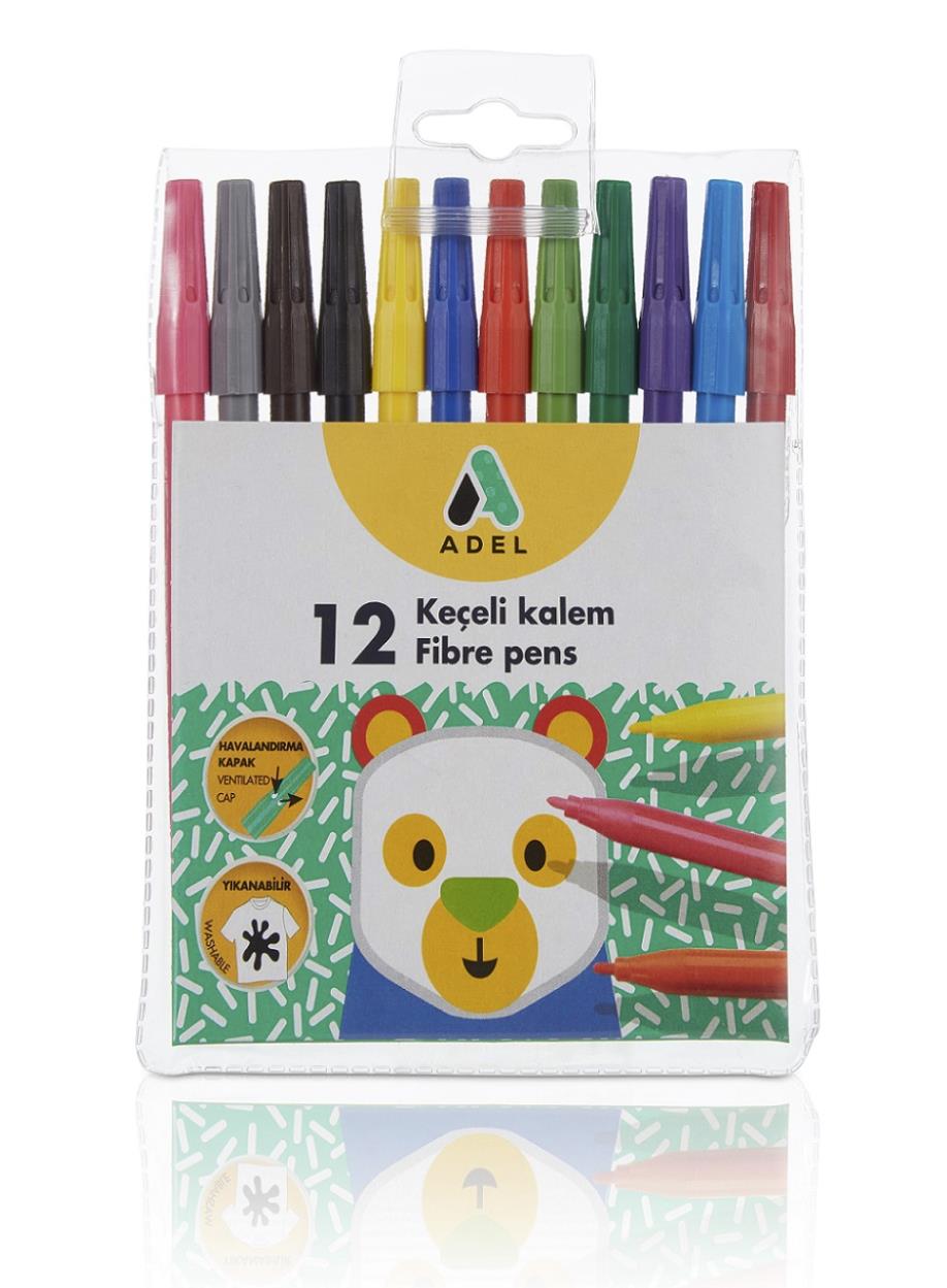 Adel Keçeli Kalem 12 Renk