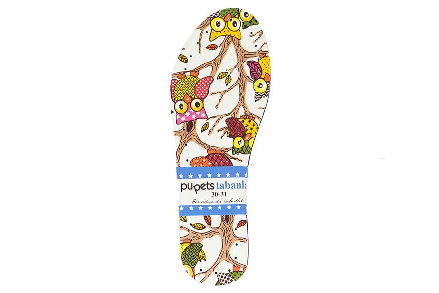 Baykuş Desenli Çocuk & Bebek Taban 30-31