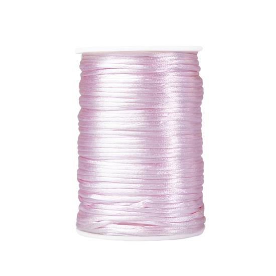 Floş İp 2 mm Bebe Pembe Sıçan Kuyruğu Bileklik Takı Makrome Çanta İpi