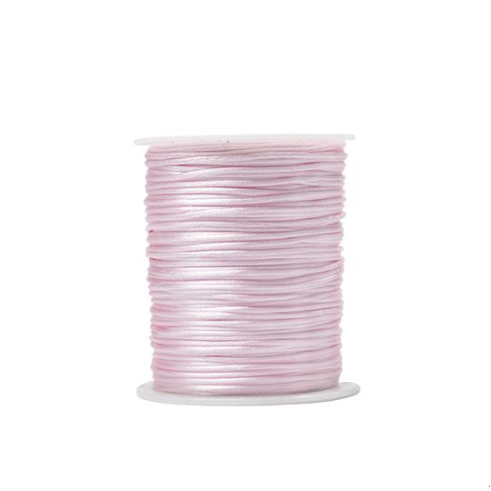 Floş İp İnce 1 mm Açık Pembe Sıçan Kuyruğu Bileklik Takı Makrome Çanta İpi