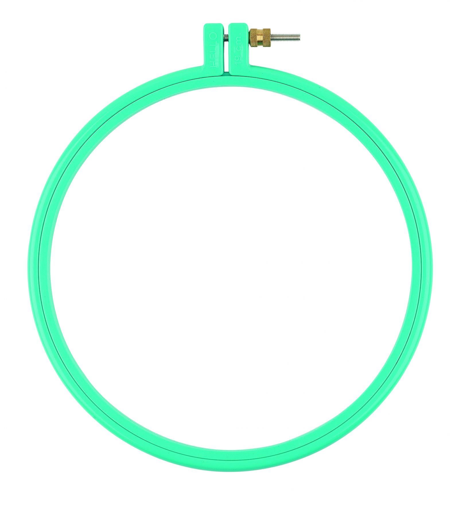 Hello Vidalı Plastik Kasnak Nakış Kasnağı 19 cm Turkuaz