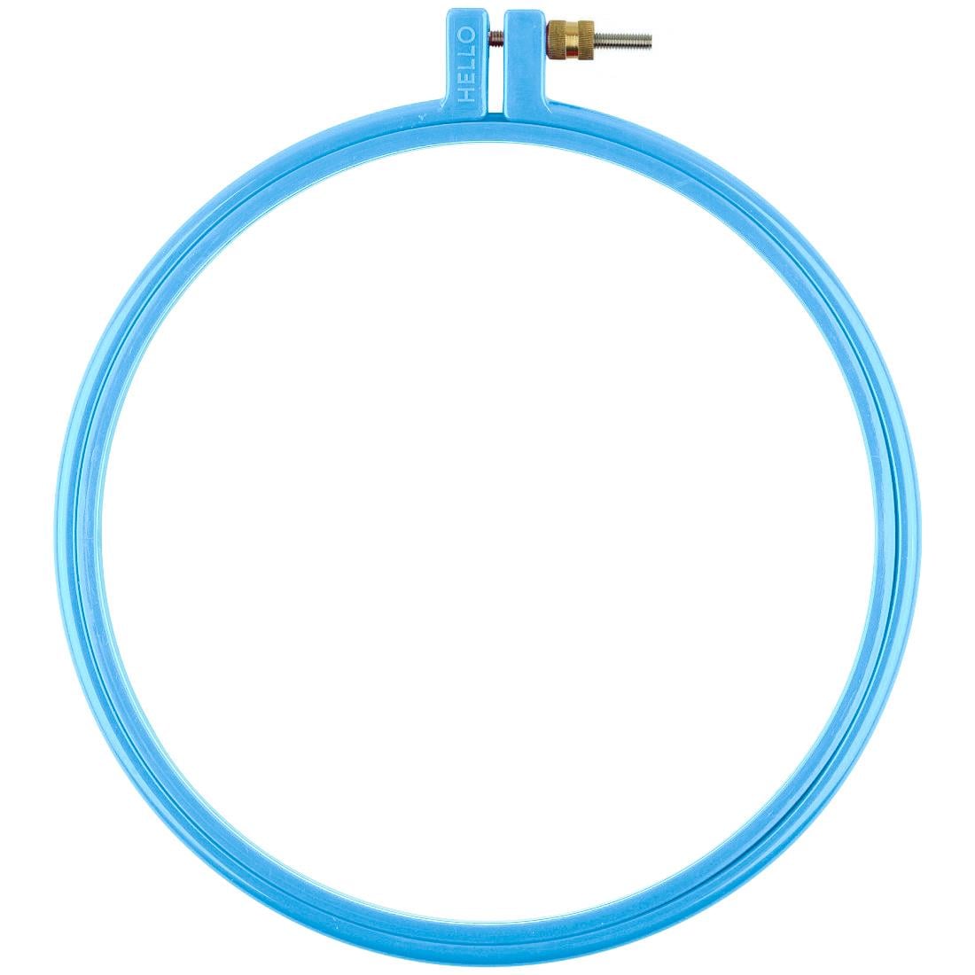 Hello Vidalı Plastik Kasnak Nakış Kasnağı 24 cm Mavi