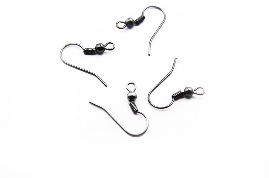 Küpe Klipsi Siyah 10 Çift