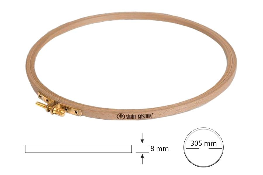 Şirin Kasnak Vidalı Dar Gergef Nakış Kasnağı 202-11 30,5 cm