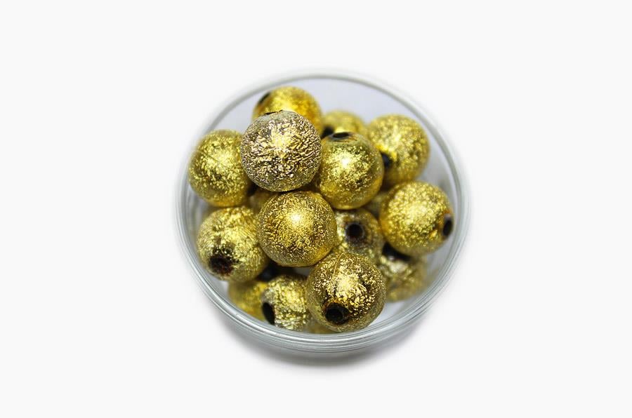 10mm Yaldızlı Plastik Boncuk