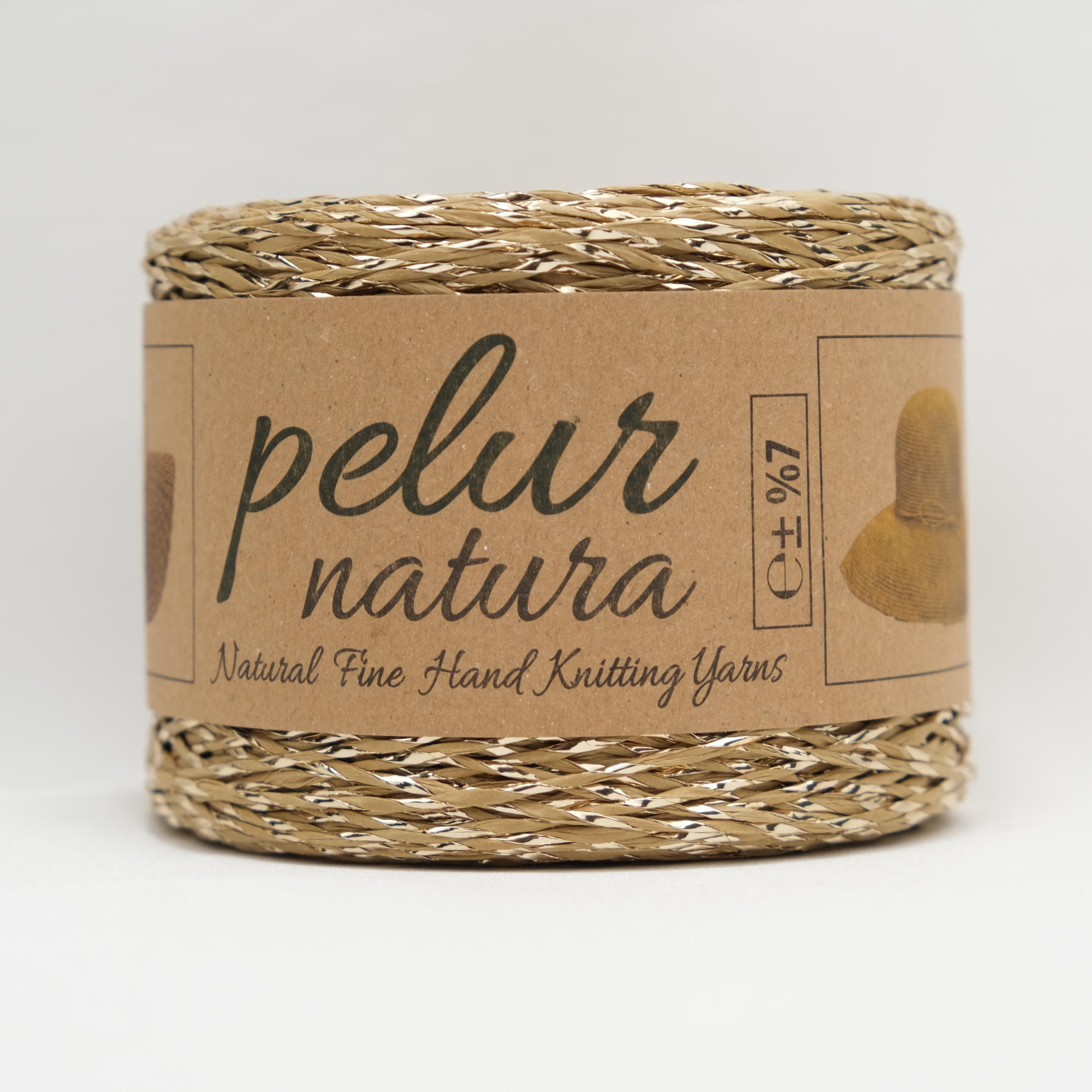 250 Gram Naturel Bej Simli Kağıt İp No: 400