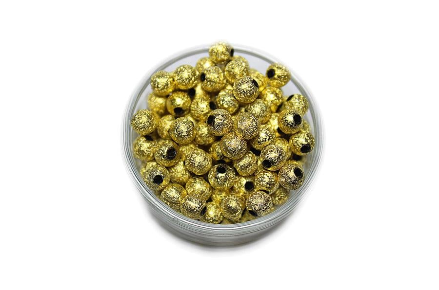 8mm Yaldızlı Plastik Boncuk