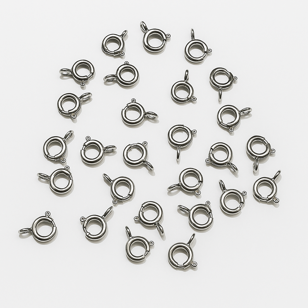 9 mm Yuvarlak Klips Gümüş Renk Takı ve Aksesuar Klipsi 10 Adet