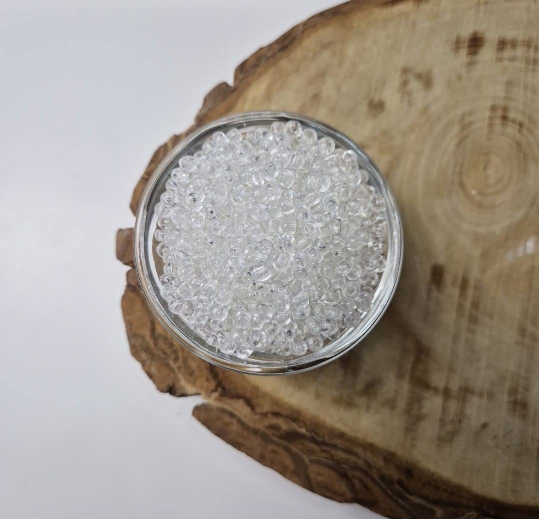ABC Kum Boncuk Şeffaf Beyaz 4 mm 500 Gram 6/0