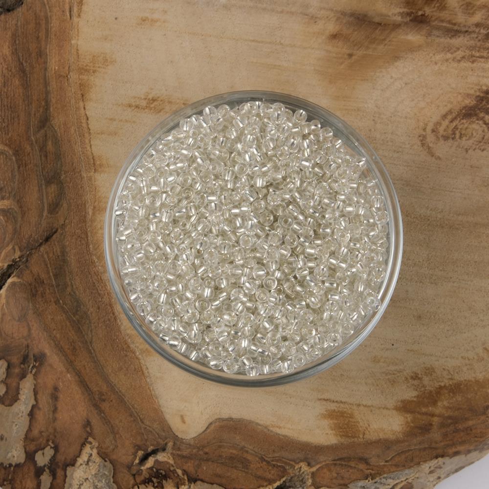 ABC Kum Boncuk Şeffaf Gümüş 3 mm 500 Gram 8/0 - 21