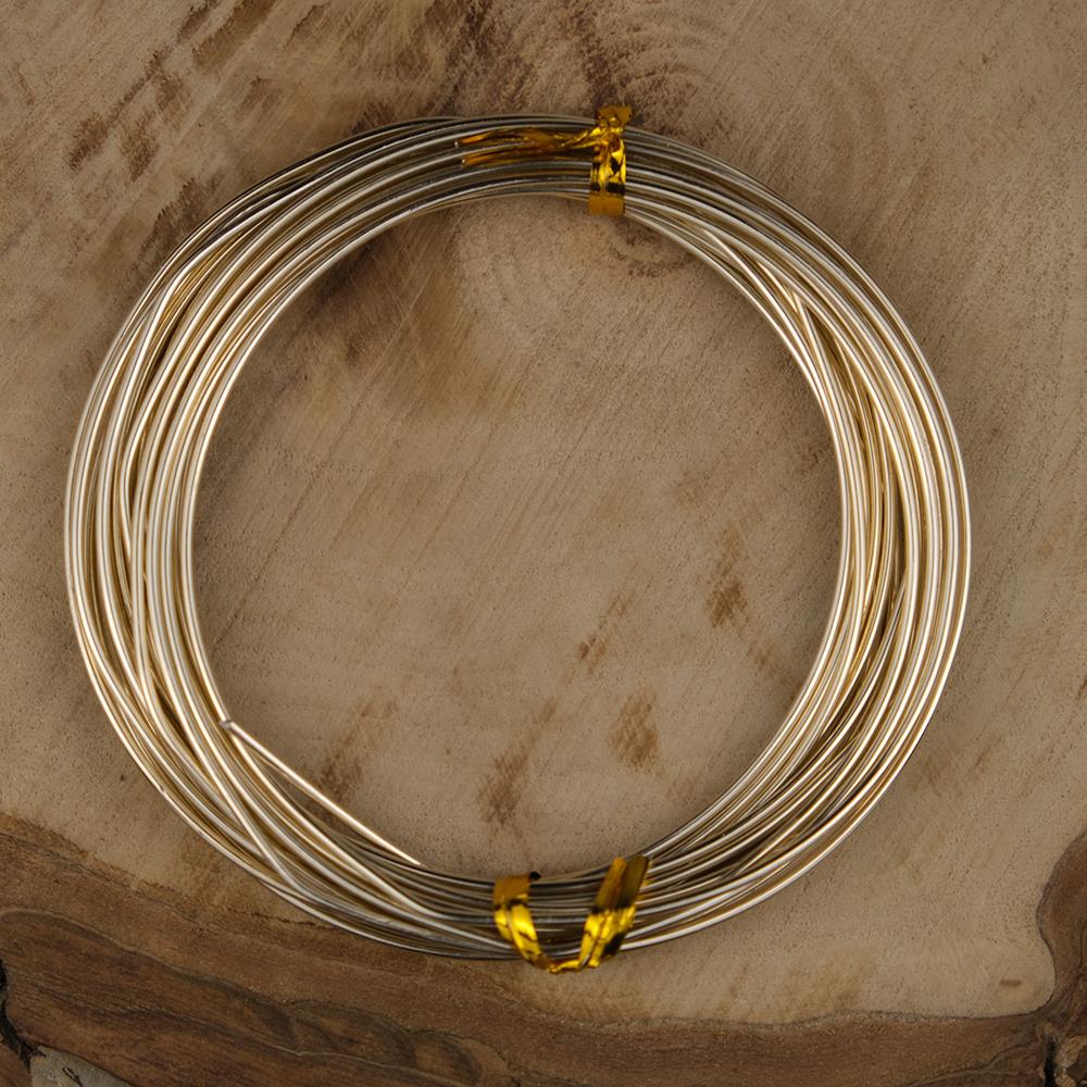 Açık Altın Renk Emaye Kaplı Bakır Tel 1,5 mm Takı Taç Çiçek Hobi Tasarım El İşi Deney Teli