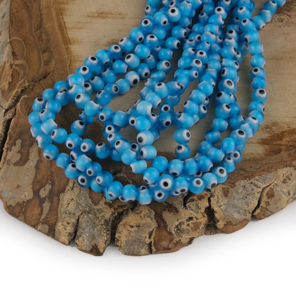 Açık Mavi Cam Nazar Boncuk