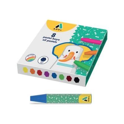 Adel Pastel Boya Karton Kutu Köşeli 8li