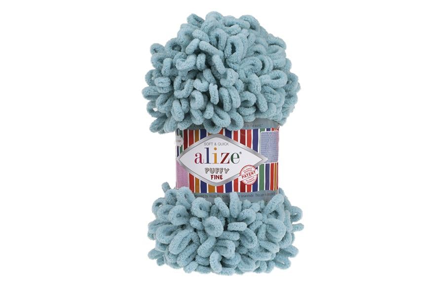 Alize Puffy Fine El Örgü İpi Azur-414