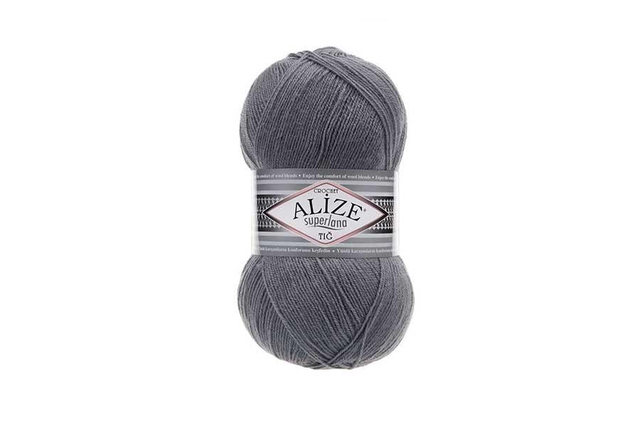 Alize Superlana Tığ Kömür Grisi-87