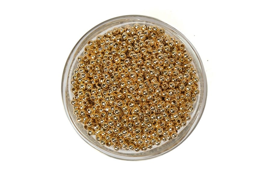 Altın Gold Renk Metal Top Boncuk 5 mm 10 gr