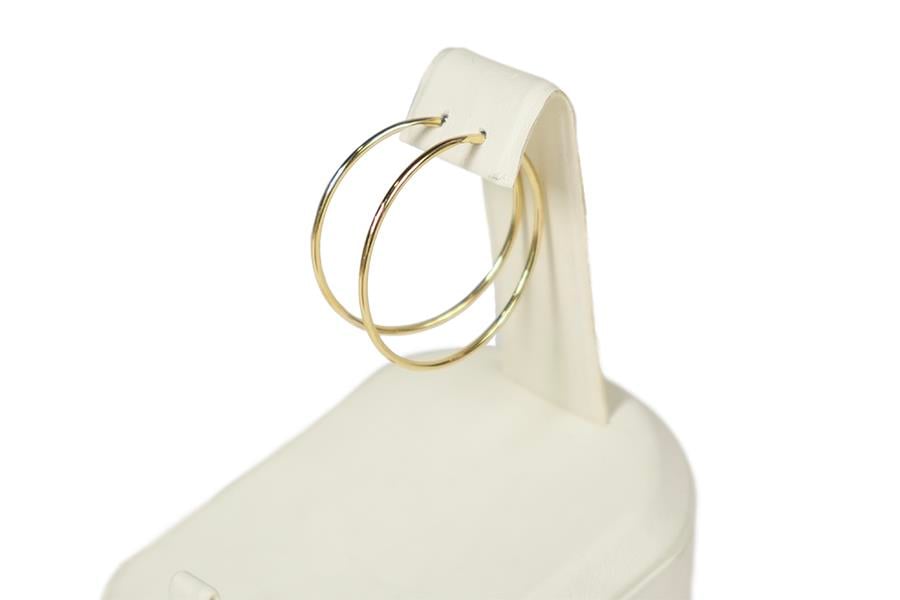 Altın Sarısı Halka Küpe Çifti 35 mm