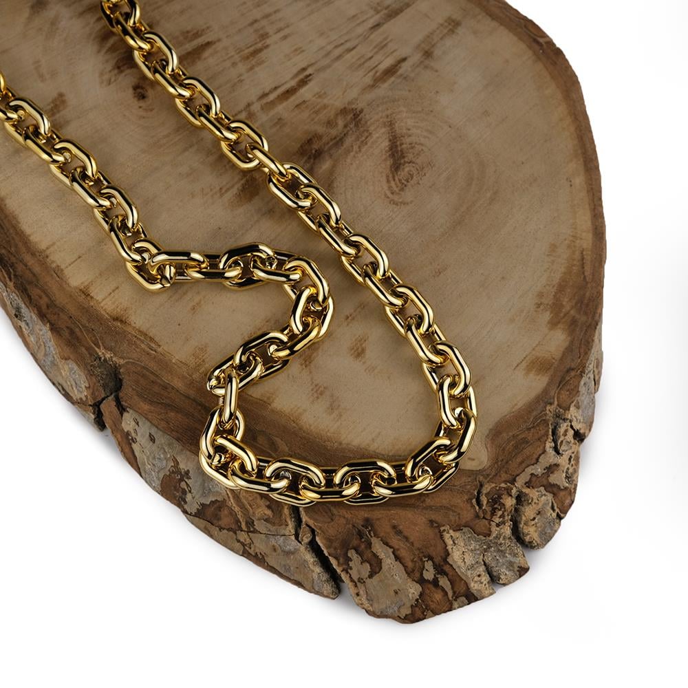 Altın Sarısı Plastik Çanta Ve Takı Zinciri 