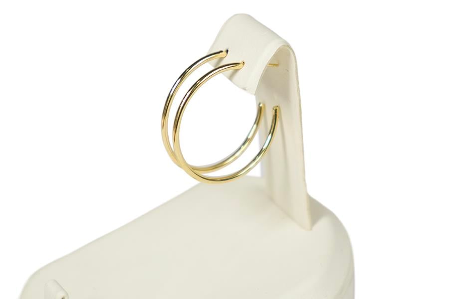 Altın Sarısı Yarım Ay Halka Küpe Çifti 35 mm