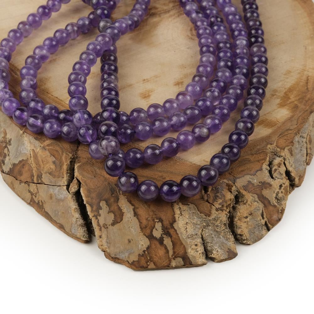 Ametist Taşı Doğal Taş Dizisi 8 mm